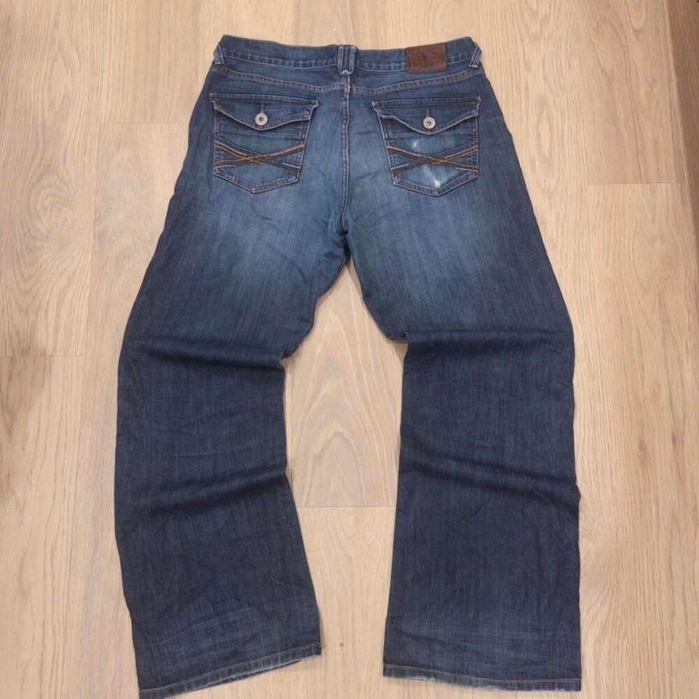 Vtg Lucky Brand Dungarees Gene Montesano Faded Distressed Bootcut Jeans Size 34